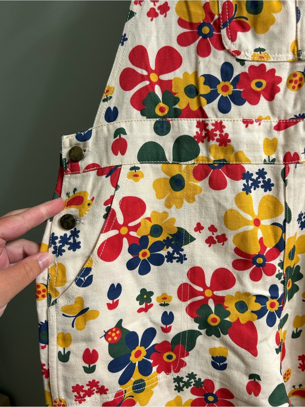 NWT sm wardrobe spring floral printed cotton overalls - Picture 10 of 11